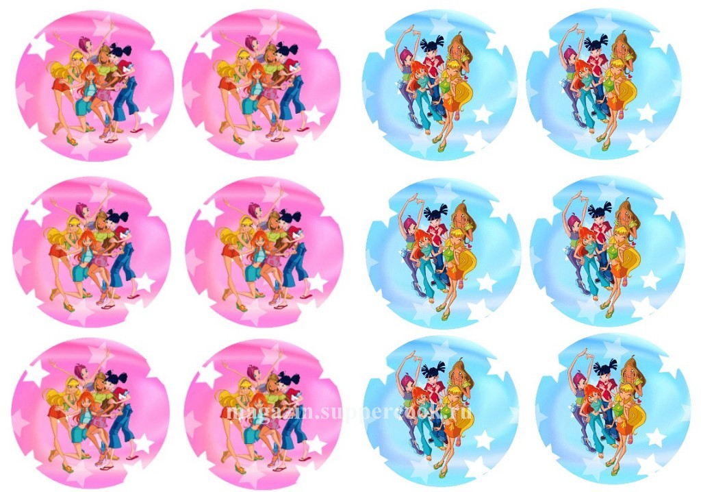 Вафельная картинка для капкейков Винкс №2