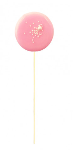 Леденец из изомальта нежно-розовый с посыпкой (не прозрачный) 1шт