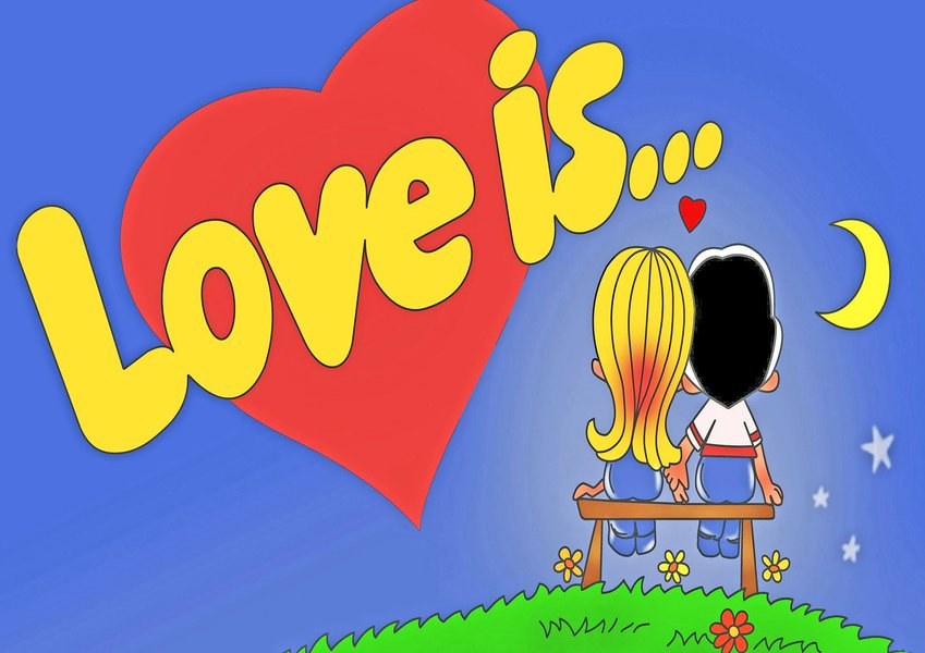 Вафельная картинка "LOVE IS..."