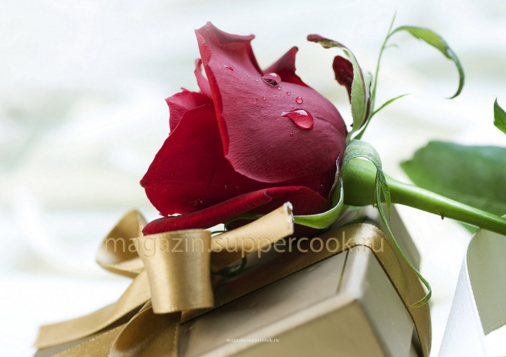 Вафельная картинка "Роза"