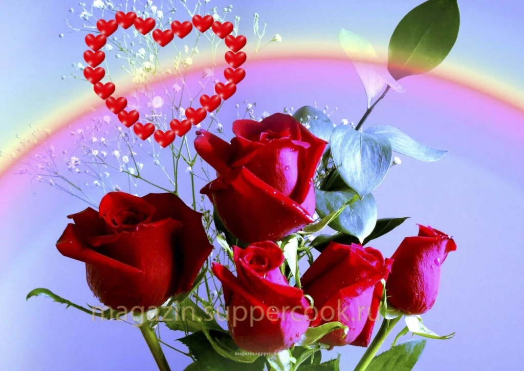 Вафельна картинка "Букет троянд"