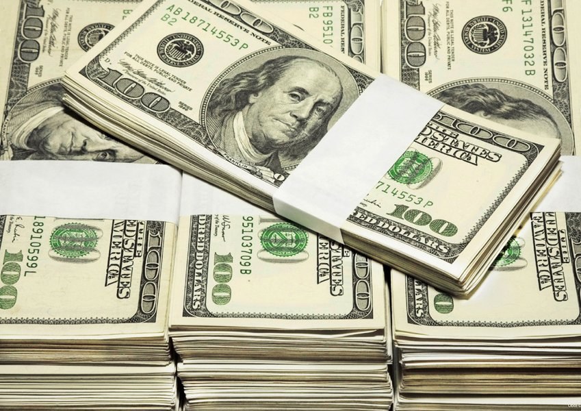 Вафельная картинка "Пачки долларов №11"