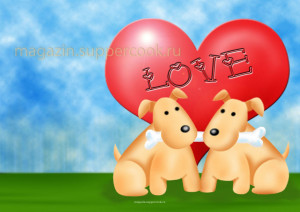 Вафельная картинка "Собачки"