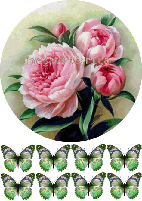 Вафельная картинка "Цветы №16"