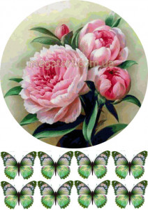 Вафельная картинка "Цветы №16"