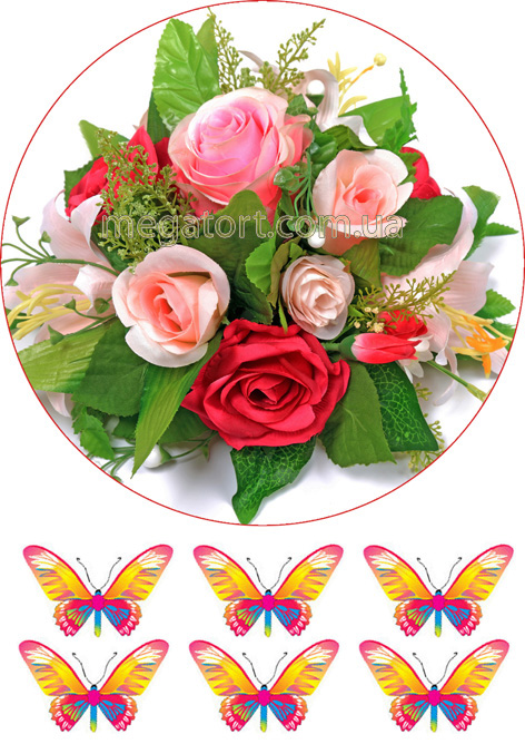 Вафельная картинка "Цветы №8"