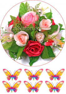 Вафельная картинка "Цветы №8"