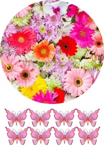 Вафельна картинка "Квіти №2"