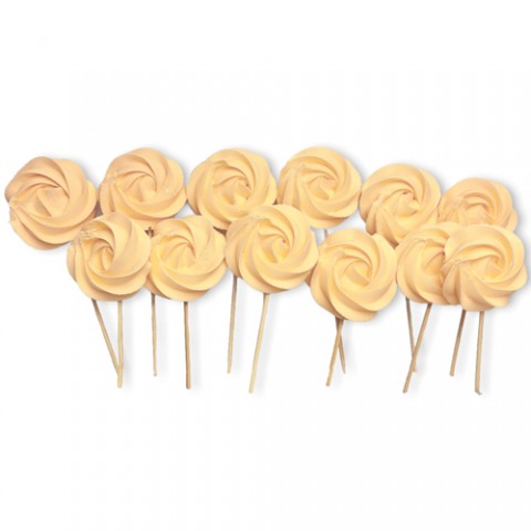 Безе (меренга) на палочке кремовое (1шт)