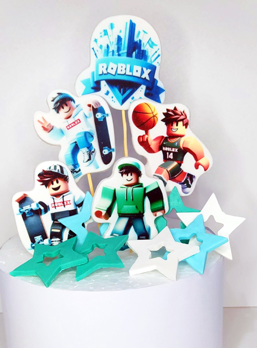 Набор сахарных топперов Роблокс мальчики премиум KD