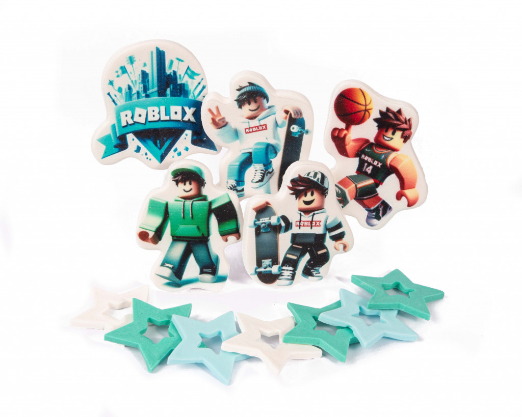 Набор сахарных топперов Роблокс мальчики премиум KD