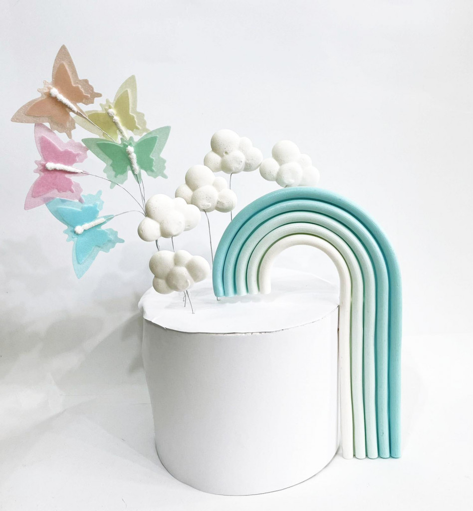 Набір цукрових топерів Веселка блакитна велика KD