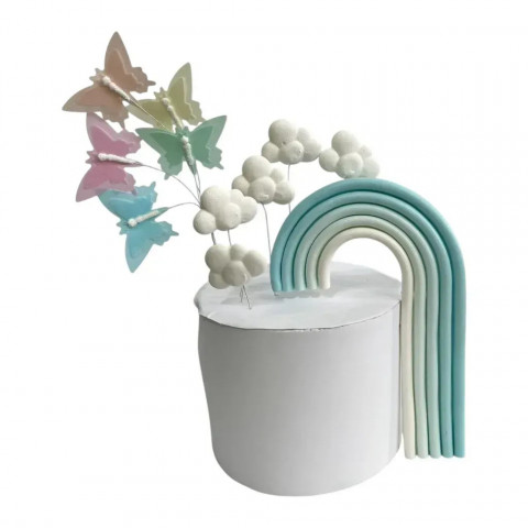 Набір цукрових топерів Веселка блакитна велика KD