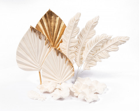 Набір цукрових топерів Фантазія біла в золоті