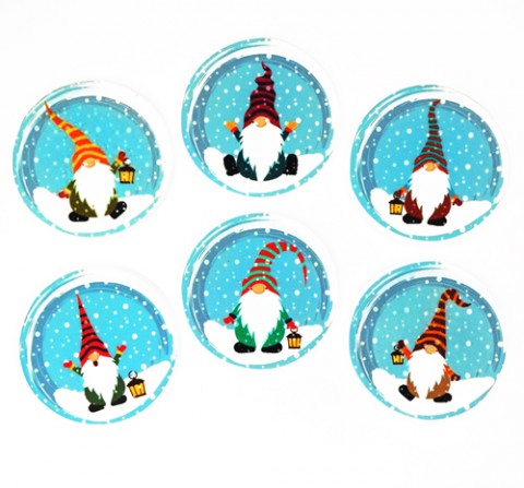 Набор сахарных украшений Новогодние гномики (6шт)
