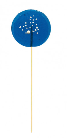 Леденец из сахара прозрачный синий 1шт