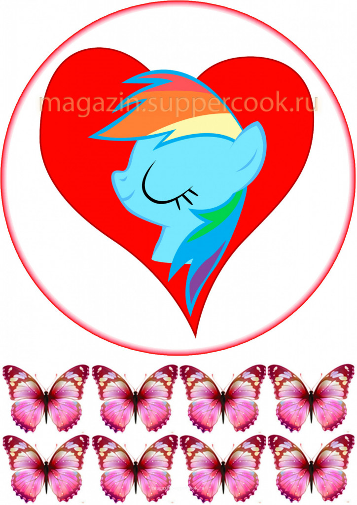 Вафельная картинка "Мир пони №25"