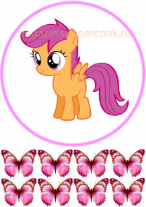 Вафельная картинка "Мир пони №26"