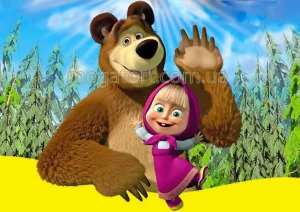 Вафельная картинка "Маша и медведь №2"