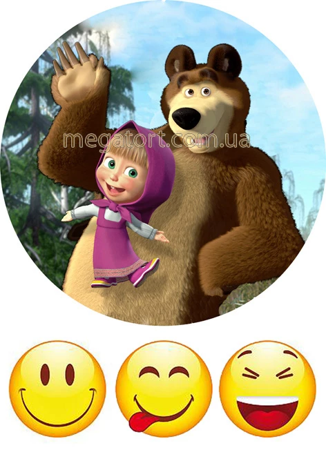 Вафельная картинка "Маша и медведь №14"