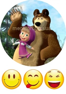 Вафельна картинка "Маша та ведмідь №14"