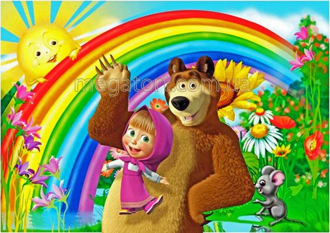 Вафельная картинка "Маша и медведь №18"