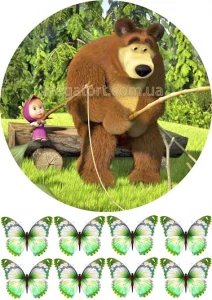 Вафельна картинка "Маша та ведмідь №29"