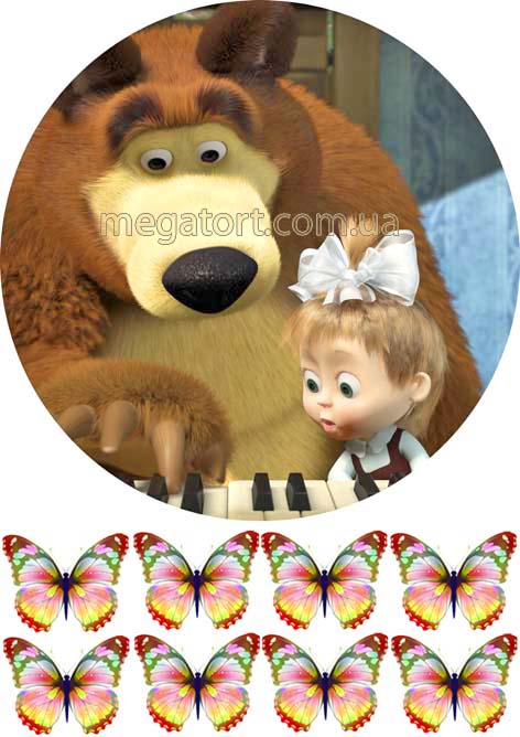 Вафельная картинка "Маша и медведь №31"