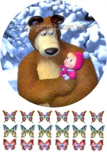 Вафельна картинка "Маша та ведмідь №35"