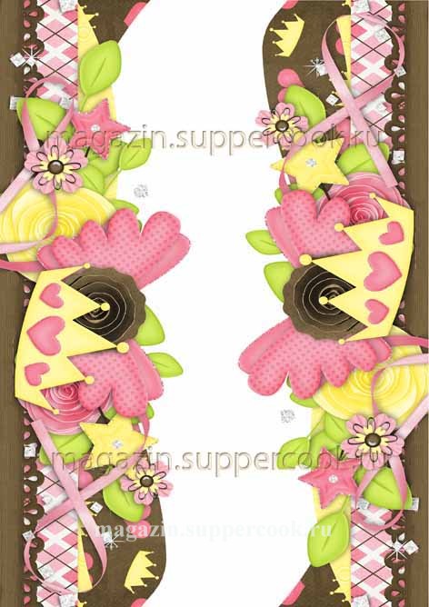 Вафельная картинка "Боковой орнамент №20"