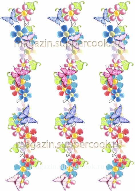 Вафельная картинка "Боковой орнамент №26"