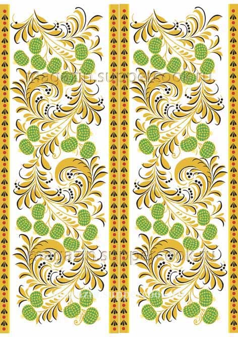 Вафельная картинка "Боковой орнамент №27"