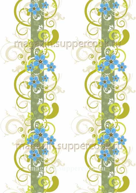Вафельная картинка "Боковой орнамент №28"