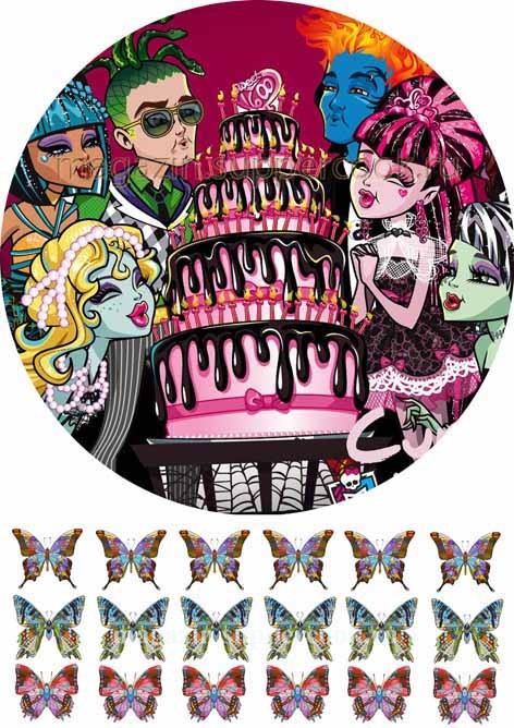 Вафельная картинка "Монстр Хай №36"