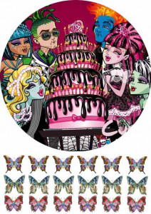 Вафельная картинка "Монстр Хай №36"