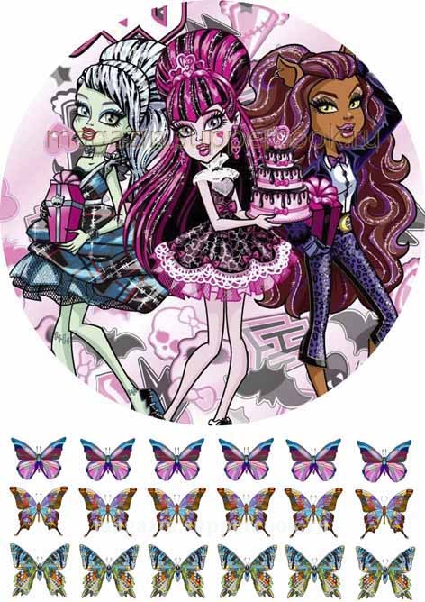 Вафельная картинка "Монстр Хай №60"