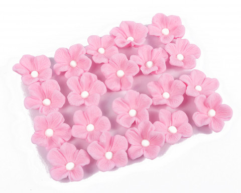Набір цукрових прикрас Гортензія рожева
