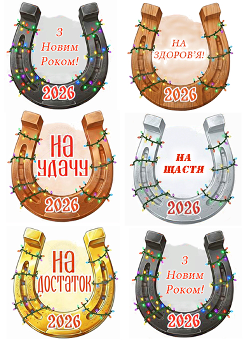 Вафельная картинка для топперов и пряников Подковы