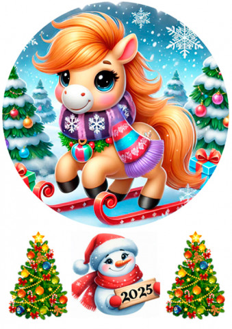 Вафельная картинка Лошадка красоточка