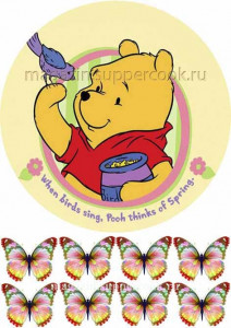 Вафельная картинка "Винни Пух №21"