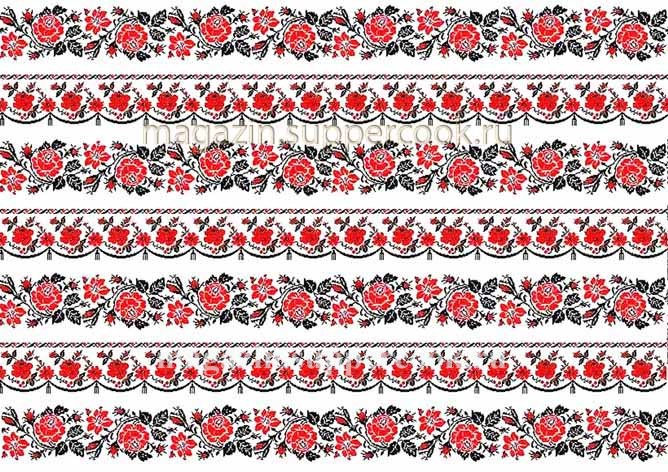 Вафельная картинка "Вышивка №1"