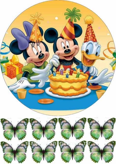 Вафельная картинка "Микки-Маус №12"