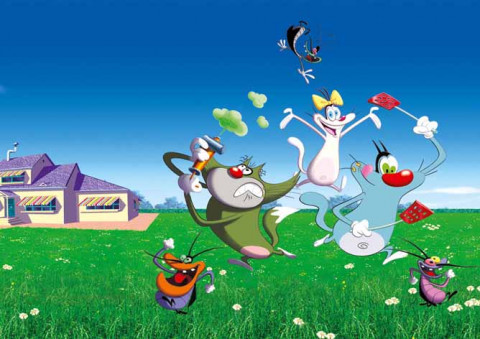 Вафельна картинка "Оггі та кукарачі №12"