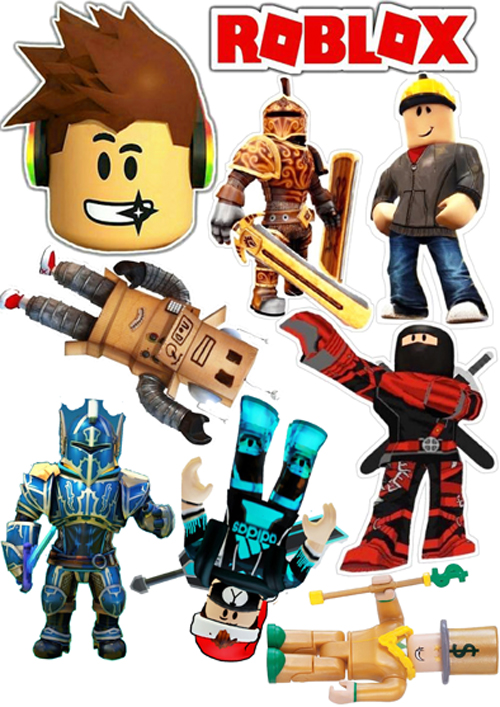 Вафельная картинка для топперов и пряников Roblox