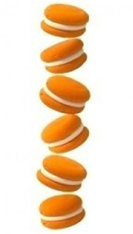 Набор безе Макаронс оранжевые 3см