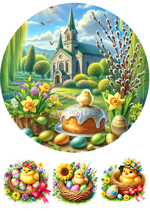 Вафельная картинка "Пасха №10"