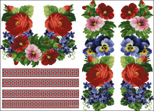 Вафельная картинка "Вышивка №45"