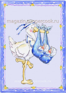 Вафельная картинка "Аист №2"