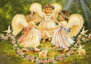 Вафельная картинка "Ангелочки"