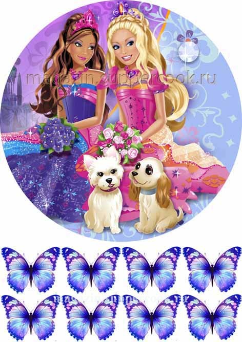 Вафельная картинка "Барби №6"